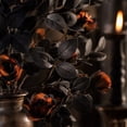 thumbnail image 5 of Halloween Artificial Banyan Leaf Branch Dark Gothic Fake Foliage Stem Spooky Home Party Centerpiece Decor for Vase Fireplace Mantel Tray Tabletop Indoor, Black #1, 27.2in, 1 Pack, 5 of 6