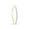 thumbnail image 4 of 1/5 CT Round Cut Natural White Diamond Eternity Stackable Wedding Anniversary Band Ring In 14K Yellow Gold Plated 925 Sterling Silver (0.20 Cttw) -10, 4 of 6
