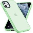 thumbnail image 1 of Funda para iPhone 11, a prueba de golpes, protección contra caídas, carcasa rígida, delgada y translúcida para iPhone 11 de 6.1 pulgadas, color verde pálido., 1 of 8