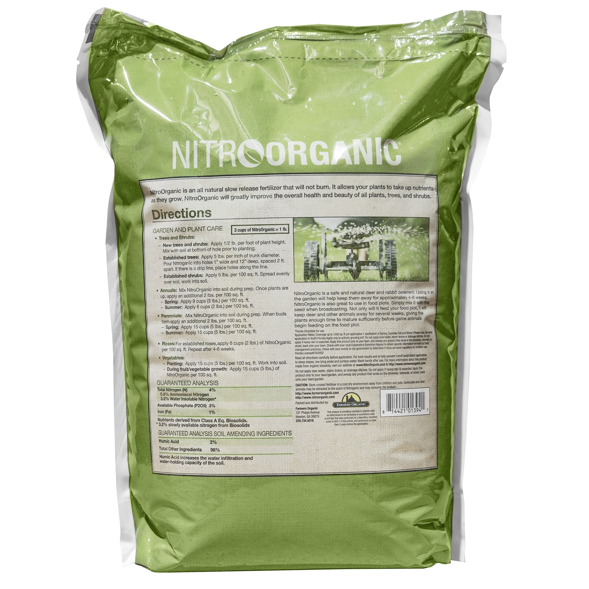 NitroOrganic Natural Plant Food Fertilizer for Lawns, Gardening and Raised Beds, 5lbs
