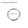 thumbnail image 2 of Metal O Rings, 12 Pack 38mm(1.5") ID 3.8mm Thick Non-Welded O-Rings, Silver Tone, 2 of 6