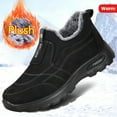 thumbnail image 2 of Men's Plush-Lined Winter Snow Boots - Warm, Comfortable Slip-On Ankle Hiking Shoes with Non-Slip Sole & Elastic Band for Outdoor Adventures & Casual Wear, Outdoor Winter Shoes|Sporty Plush Boots, 2 of 9