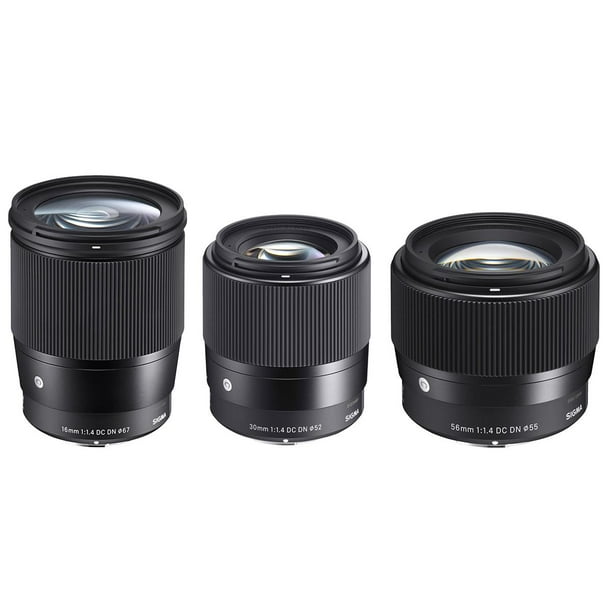Sigma Contemporary Lens Bundle Includes Sigma 16mm F 1 4 Dc Dn 30mm F 1 4 Dc Dn Sigma 56mm F 1 4 Dc Dn For Micro Four Thirds Black With Sigma S Walmart Com Walmart Com