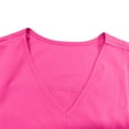 thumbnail image 6 of TKLPEHG Womens Blouse V-Neck Pleated Tunic Tops Long Sleeve T Shirt Fall Tops Solid Color Lightweight Comfy Loose Fashion Casual Pullover (Hot Pink,XXL), 6 of 7