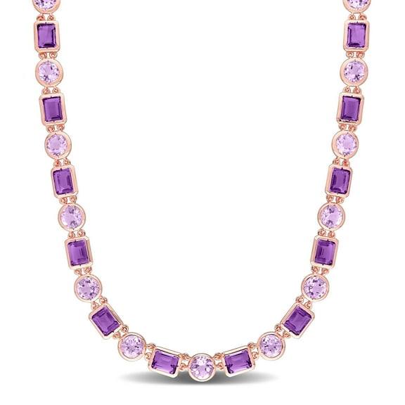 Everly Women's Amethyst Rose Gold Plated Necklace