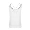 thumbnail image 4 of WULMLEO Women's Lace Silk Satin Pajama Tank Tops V Neck Camisole Soft Spaghetti Strap Tops Loose Sleepwear White 2XL, 4 of 6