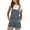 Indigo, variant on Pink Queen Women's Denim Classic Adjustable Straps Cuffed Hem Bib Overalls Shortalls S-2XL