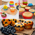 thumbnail image 5 of Silicone Mini Cupcake Holders, Mini Cupcake Liners, Pastry & Dessert Cups, 24 PackWhite, 5 of 5