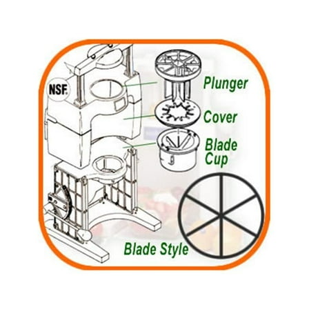 Sunkist S-102 6 Wedge Blade Cup Sectionizer