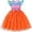 Mermaid Orange, variant on HWJAD Mermaid Dresses for Girls Toddler Flutter Sleeve Summer Dress Casual Party School Tulle Sundress for Kids