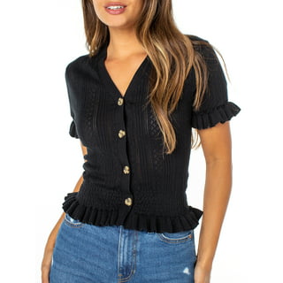No Boundaries Juniors' Lattice Back Cable Knit Sweater - Walmart.com