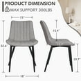 thumbnail image 4 of AVAWING Mid-Century Modern Dining Chairs Set of 2,  Leather Upholstered Leisure, Indoor, Gray, 4 of 7