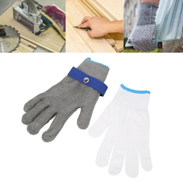 5 AntiCutting Steel Gloves, Stainless Steel, Hand Protection