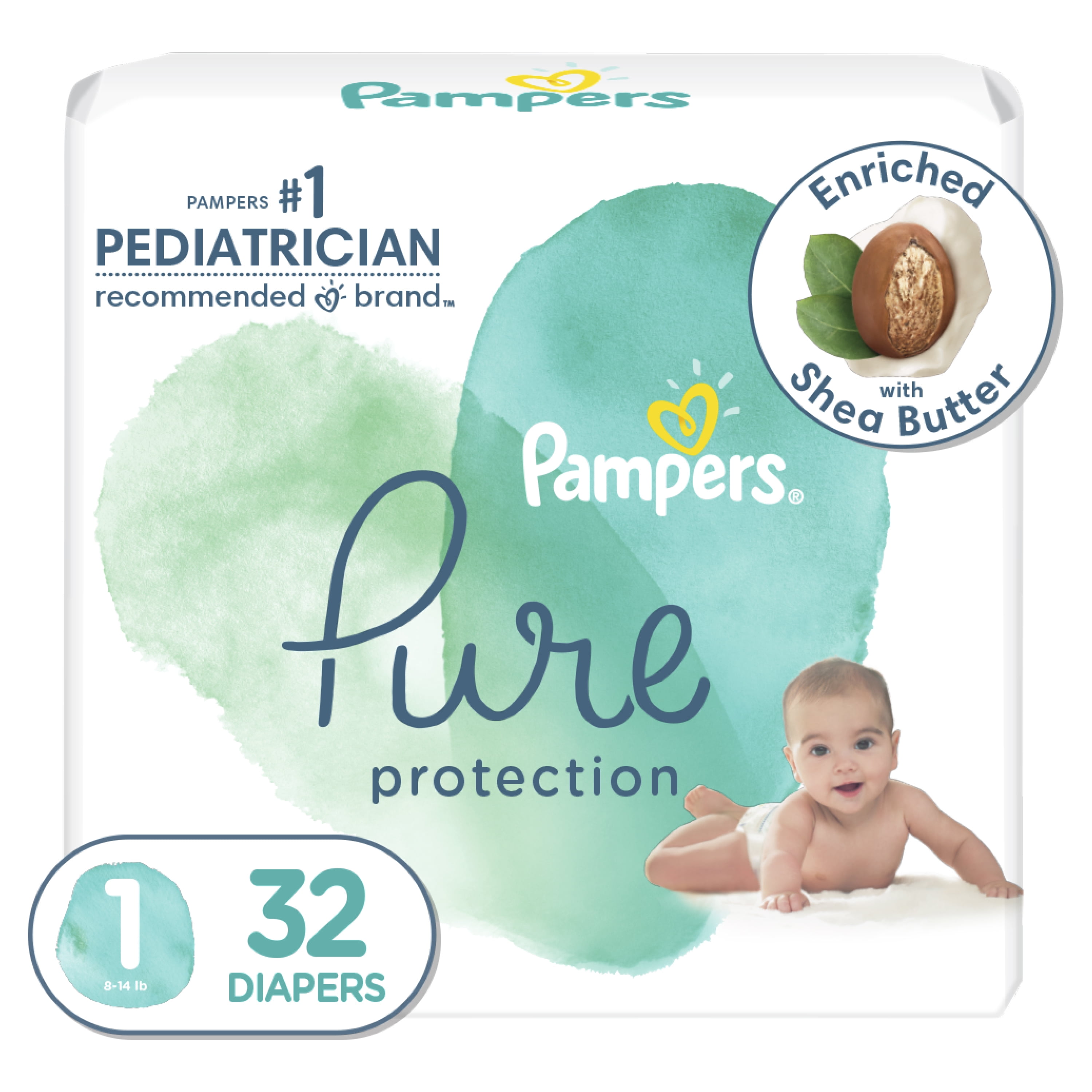Pampers - Pampers Pure Protection Newborn Diapers Size 1 ...