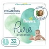 Pampers Pure Protection Natural Newborn Diapers, Size 1, 32 Ct