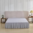 thumbnail image 2 of Bed Skirt Queen Size Ruffled Bed Skirt with Split Corners, Queen Bed Skirts 12 Inch Drop, Queen Size Bed Skirting with Platform, 12'' Queen, Silver Gray, 2 of 7