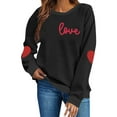 thumbnail image 2 of Sweatshirt for Women Valentines Day Trendy Comfortable Heart Printed Plus Size Casual Loose Pullover Blouse Tops S-2XL, 2 of 6