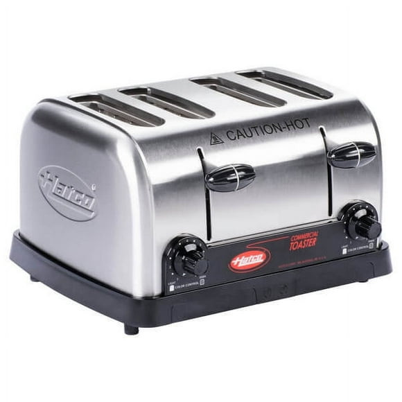 Hatco TPT-120 Commercial 4-Slice Toaster, Stainless Steel with 1 1/4' Wide Slots, 120V