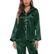 thumbnail image 2 of Conjunto De Pijama Para Mujer, Ropa De Descanso Para Mujer, Poliéster De Mangas Largas De Ajuste Suave Para El Hogar ANGGREK Verde M, 2 of 5