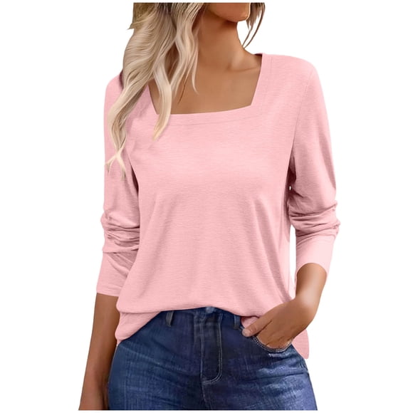 Tauxra Womens Blouse Long Sleeve V Neck with Lace Trim and Dot Detailing, Dressy Casual Tunic Tops for Leggings, Office Wear and Daily Use-4-10