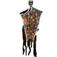 thumbnail image 2 of LED Light Up Hanging Ghost Decoration for Outdoor Indoor, Halloween Skeleton Prop with Multi-Color Glow for Patio Garden Party Decor(Orange), 2 of 6