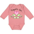 thumbnail image 3 of Inktastic Papa's Girl Heart Flowers Girls Long Sleeve Baby Bodysuit, 3 of 5