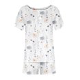thumbnail image 5 of Summer Savings Clearance! Edvintorg Women Sets Two Pieces 2023 Fashion Women Casual Print Short Sleeve Button Tops Nightwear Shorts Sleepwear Sets White M, 5 of 5