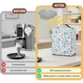 thumbnail image 4 of ZIATUBLES Ice Cream Maker Machine Dust Cover Compatible with Ninja CREAMi NC501/NC301/NC299amz, Open Bottom Kitchen Appliance Decor Cover with Front Pockets, Blue Flower Print, 4 of 6
