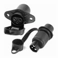 thumbnail image 2 of 3-pin male agricultural connector and 3-pin female agricultural connector, 12V 3-pin agricultural vehicle socket, 3-pin double trailer socket, 2 of 5
