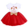 thumbnail image 2 of IBTOM CASTLE Toddler Baby Girls Princess Shiny Sequin Bow Tutu Dress with Headband 3rd Birthday Outfits Cake Smash Party Clothes Set 3 Years Red - Balloon, 2 of 8