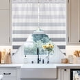 thumbnail image 4 of Gray Stripe Swag Valances for Windows 2 Pack Gradient Swag Kitchen Curtains 36 Inches Long Rod Pocket Short Window Treatment for Kitchen Bathroom 28"x36", 4 of 8