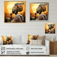 thumbnail image 4 of Designart "Painting Beauty of African Woman in Yellow IV" Fashion Framed Wall Art - Glam Orange Woman African American Living Room Framed Canvas Art, 4 of 6