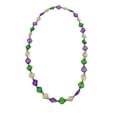 thumbnail image 2 of 40" Acrylic Purple, Green and Gold Small Diamond Bead Necklace (Dozen), 2 of 3
