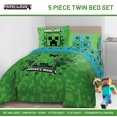 thumbnail image 2 of Juego de edredón Jay Franco Minecraft Creeper individual de 5 piezas, 2 of 6