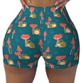 thumbnail image 2 of Haiem Frog and Mushrooms No Front Seam Biker Shorts for Women Yoga Workout Gym Bike Shorts with Tummy Control Moisture-Wicking-XX-Large, 2 of 9