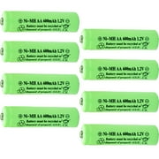 QBLPOWER 8-Pack AA Rechargeable Batteries NiMH 600mAh 1.2v Garden Solar Ni-Mh Light LED