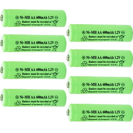 QBLPOWER 8-Pack AA Rechargeable Batteries NiMH 600mAh 1.2v Garden Solar Ni-Mh Light LED