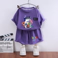 thumbnail image 5 of Conjunto de camiseta de Disney para niños y niñas, ropa de 2 piezas, pantalones cortos de dibujos animados, Camiseta deportiva, chándal de verano, 5 of 5