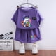 thumbnail image 5 of Conjunto de camiseta de Disney para niños y niñas, ropa de 2 piezas, pantalones cortos de dibujos animados, Camiseta deportiva, chándal de verano, 5 of 5