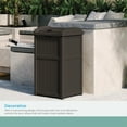 thumbnail image 3 of Suncast Resin Hideaway Outdoor Trash Can with Latching Lid, Java, 3 of 9