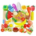 thumbnail image 2 of Juego de 35 Piezas Sunnimix Juguetes de Cocina de Madera Cortar Frutas Verduras, 2 of 8