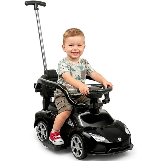 Carro Montable Con Bastón Mini Infantil Con Luz Para Niños