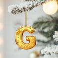 thumbnail image 5 of Golden 26 Alphabet Christmas 2D Acrylic Ornaments - 1pc 3.1in(8cm) Cute Backpack & Car Pendant Decor, Festive Holiday Letter Hanging Accessories for Christmas Tree Home Decoration, G, 5 of 7