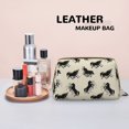 thumbnail image 4 of Classic Simple Cool Horse Black Makeup Bag, Large Capacity Travel Cosmetic Bag for Women Girls- Travel Toiletry Bag Leather Portable Waterproof Makeup Case Organizer with Handle, 4 of 4