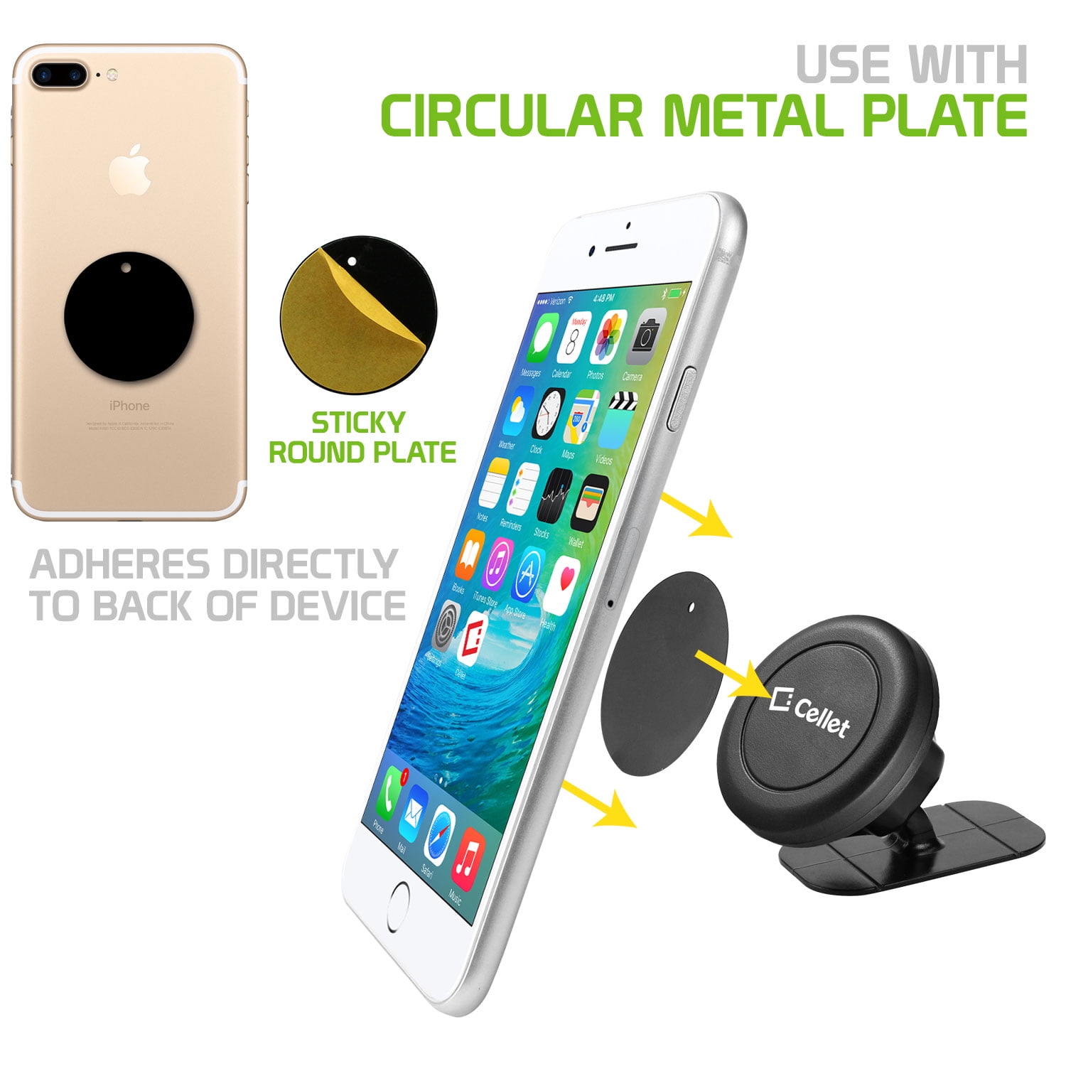 Replacement Round & Rectangle Metal Plate for Magnetic Phone Holders