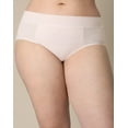 thumbnail image 4 of Playtex Tummy Smoothing Hipster Underwear Pack, Moisture-Wicking, 3-Pack (Plus Sizes) Vint Mauve/Black/Heirloom White Dot L Women's, 4 of 4