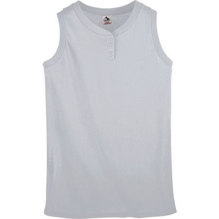 Girls Stinger Softball - Augusta Sportswear Sleeveless Two-Button Softball Teamwear Jersey Girls 551