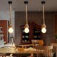thumbnail image 5 of Luz al aire libre Lixada 100cm AC110V E26/E27 sola cabeza cuerda del cáñamo Vintage colgante colgante Lámpara Industrial Retro rústico comedor Hall Restaurant Bar Cafe uso de iluminación de techo Lixada Luz al aire libre, 5 of 7