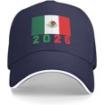 thumbnail image 1 of Mexico Cup26 hat Mexican Flag Soccer Football Supporters Baseball Cap, 1 of 6