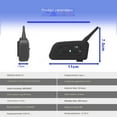 thumbnail image 4 of Motorcycle helmet bluetooth intercom support 7 people connection 700 meters, 4 of 5